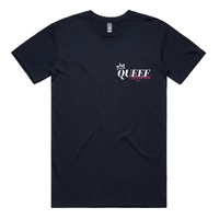S / Navy / Small Front Design Queef Queen 💨👑 - Men's T Shirt