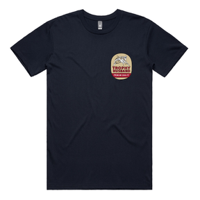 S / Navy / Small Front Design Trophy Husband Northern 🍺🏆 – Men's T Shirt