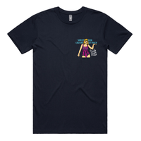 S / Navy / Small Front Design Trouble, Trouble, Trouble – Men's T Shirt