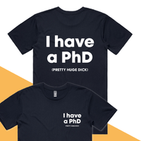 S / Navy / Small Front & Large Back Design Pretty Huge.....🎓 - Men's T Shirt