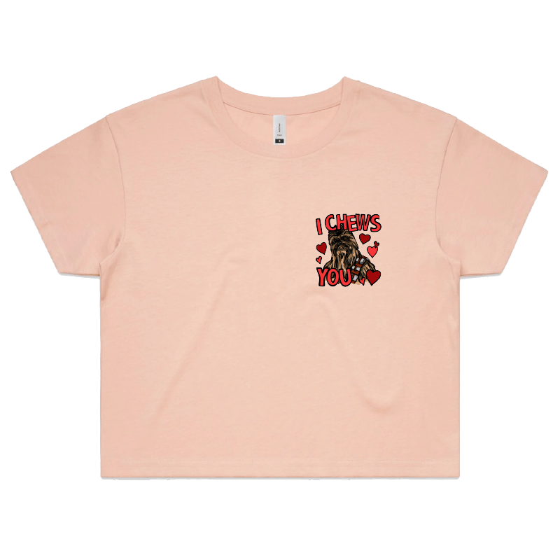 S / Pink Chewie Love 💈🌹 – Women's Crop Top