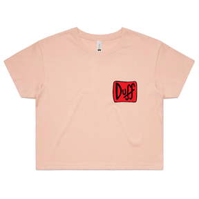 S / Pink Duff 👨‍🦲🍻 - Women's Crop Top