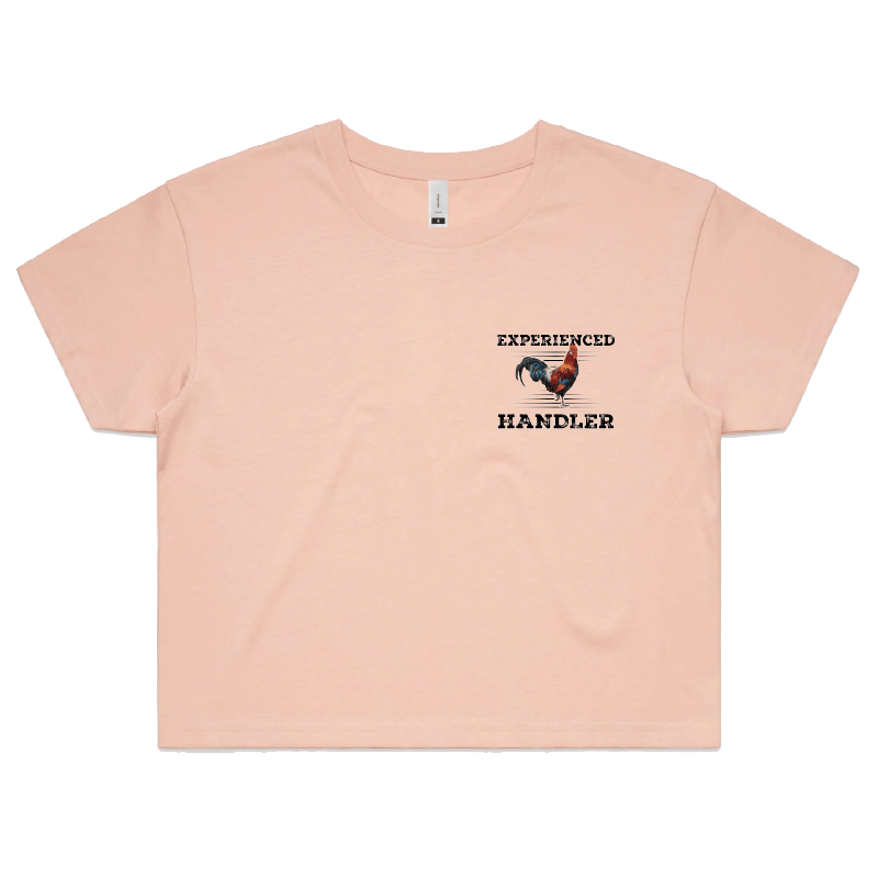 S / Pink Experienced 🐔 Handler - Women's Crop Top
