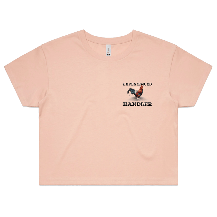 S / Pink Experienced 🐔 Handler - Women's Crop Top