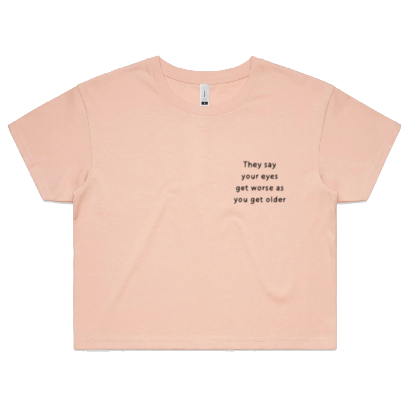 S / Pink Eyes Get Worse... 👓❌ – Women's Crop Top