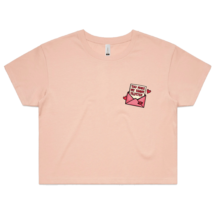 S / Pink Fanny Flutter 🦋 – Women's Crop Top