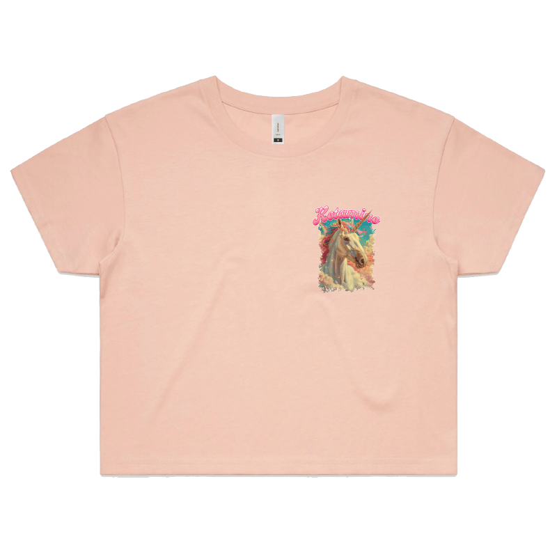 S / Pink Ketamine Unicorn 💉🦄 - Women's Crop Top