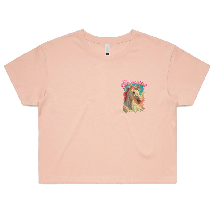S / Pink Ketamine Unicorn 💉🦄 - Women's Crop Top