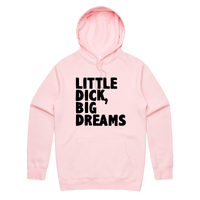 S / Pink / Large Front Print Big Dreamer 🍆💭 – Unisex Hoodie