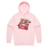 S / Pink / Large Front Print Fanny Flutter 🦋 – Unisex Hoodie