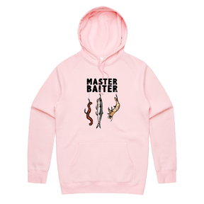 S / Pink / Large Front Print Master Baiter 🎣 - Unisex Hoodie