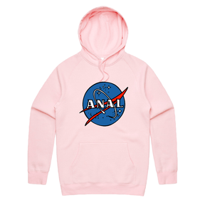 S / Pink / Large Front Print N-ASS-A 🪐 – Unisex Hoodie