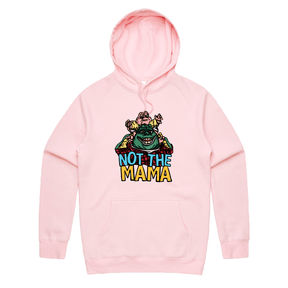 S / Pink / Large Front Print Not The Mama 🦕🍳 - Unisex Hoodie