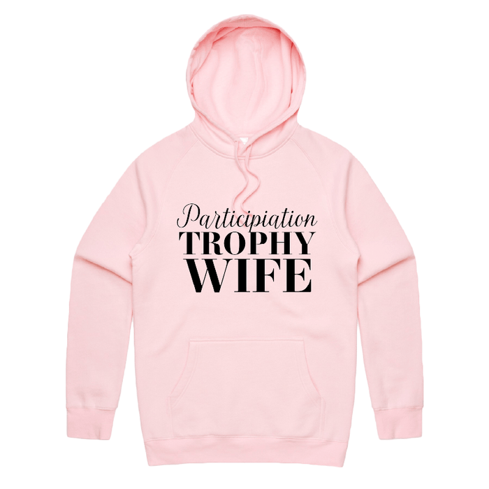 S / Pink / Large Front Print Participation Wife 👩🥈 – Unisex Hoodie