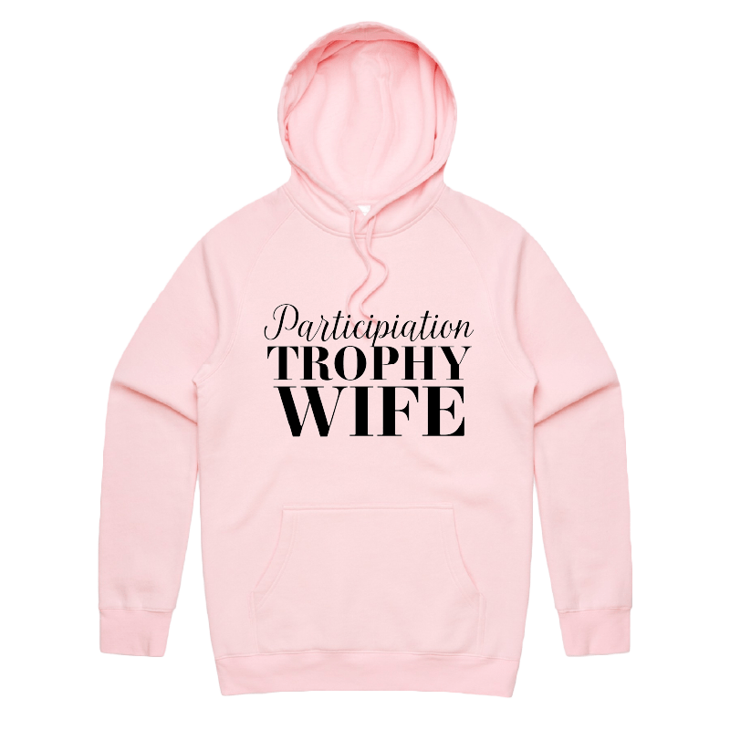 S / Pink / Large Front Print Participation Wife 👩🥈 – Unisex Hoodie