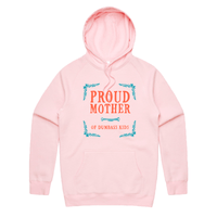 S / Pink / Large Front Print Proud Mother 🥴💩 – Unisex Hoodie