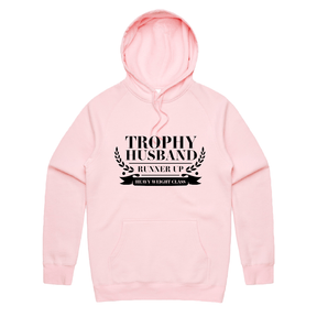 S / Pink / Large Front Print Runner Up Husband 👨🥈 – Unisex Hoodie