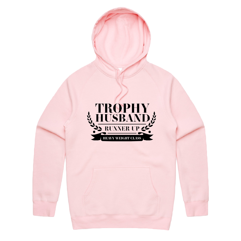 S / Pink / Large Front Print Runner Up Husband 👨🥈 – Unisex Hoodie