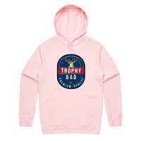 S / Pink / Large Front Print Trophy Dad 2heys 🍺🏆 – Unisex Hoodie