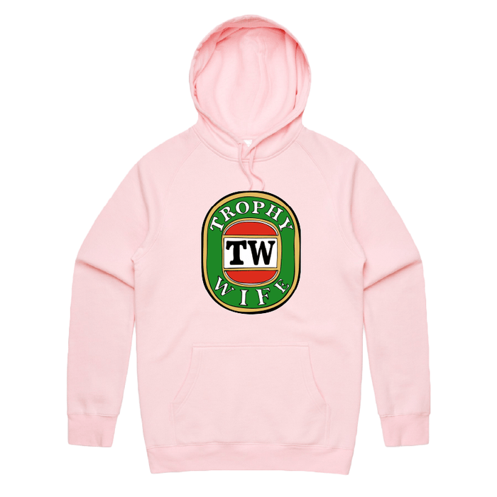 S / Pink / Large Front Print Trophy Wife Victor Bravo 🍺🏆 – Unisex Hoodie