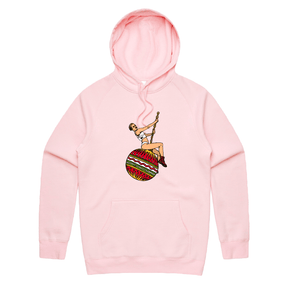 S / Pink / Large Front Print Wrecking Bauble 🎄💥 - Unisex Hoodie