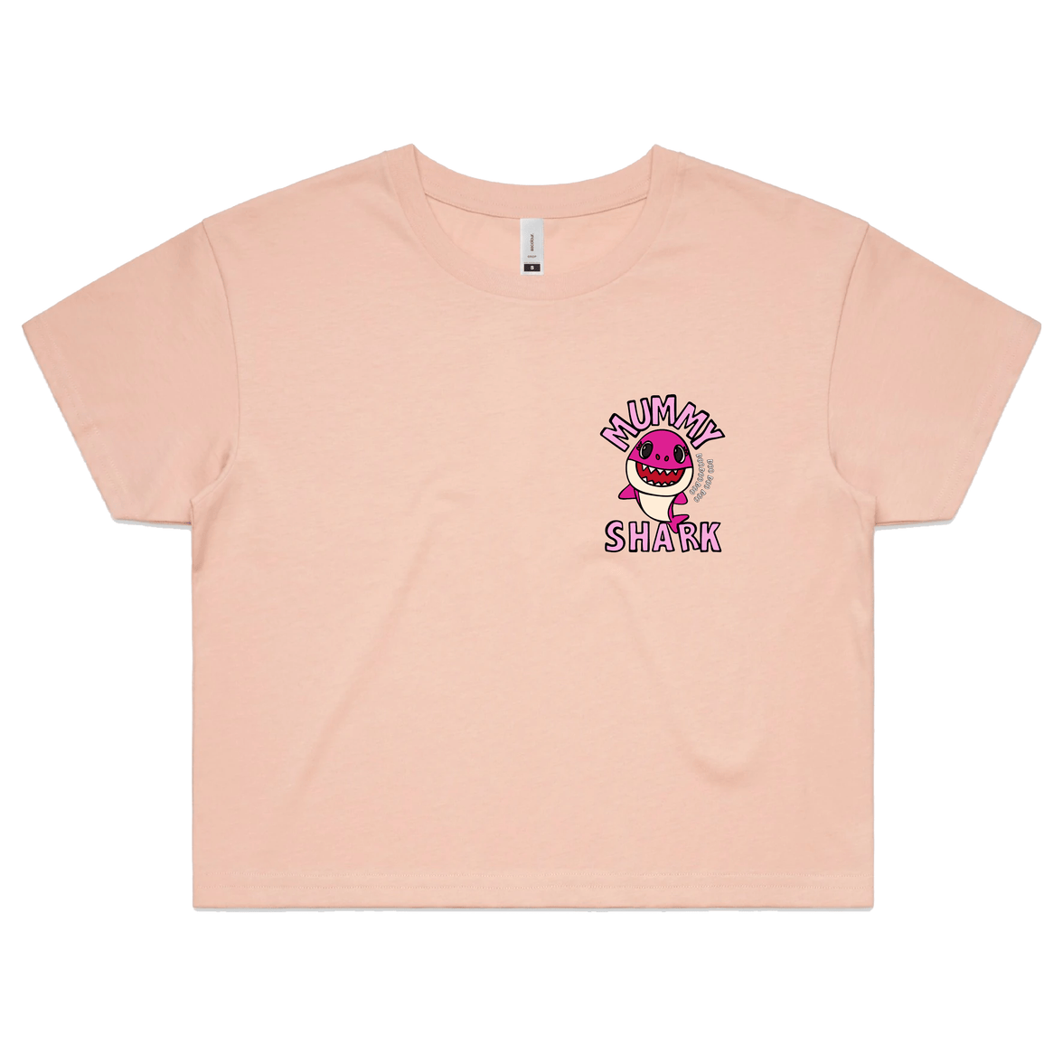 S / Pink Mummy Shark 🦈 - Women's Crop Top