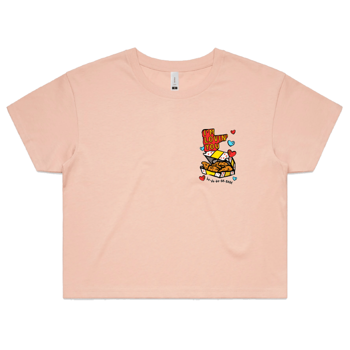 S / Pink Nugget Love 🍗💞 – Women's Crop Top