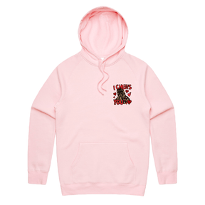 S / Pink / Small Front Print Chewie Love 💈🌹 – Unisex Hoodie