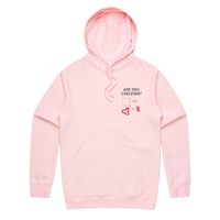 S / Pink / Small Front Print Definitely Not Childish 📋🖕 - Unisex Hoodie