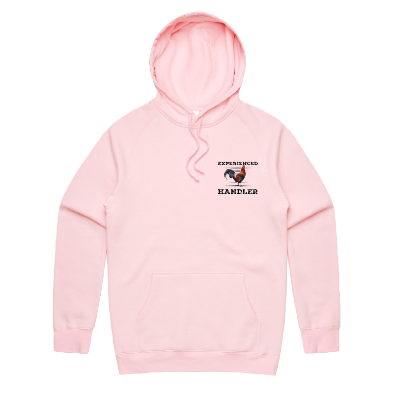 S / Pink / Small Front Print Experienced 🐔 Handler - Unisex Hoodie