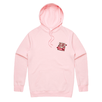 S / Pink / Small Front Print Fanny Flutter 🦋 – Unisex Hoodie