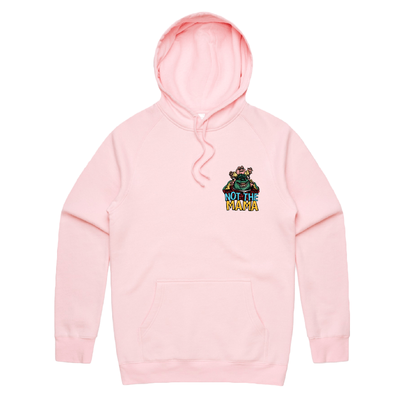 S / Pink / Small Front Print Not The Mama 🦕🍳 - Unisex Hoodie