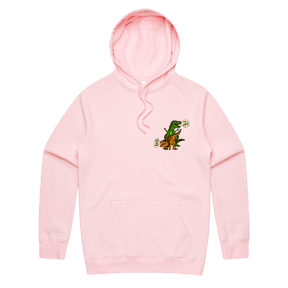 S / Pink / Small Front Print Pull My Hair 🦖🦕 – Unisex Hoodie