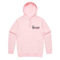 S / Pink / Small Front Print Queef Queen 💨👑 - Unisex Hoodie