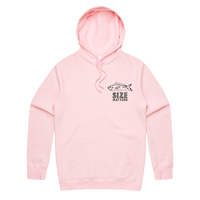 S / Pink / Small Front Print Size Matters 🐟📏 – Unisex Hoodie