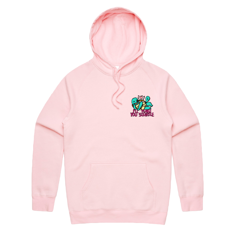 S / Pink / Small Front Print Squirtle Love ❤️💦 – Unisex Hoodie