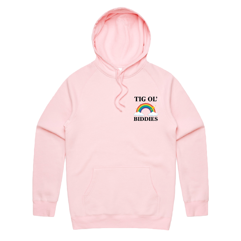 S / Pink / Small Front Print Tig Ol’ Biddies 🍒🤤 - Unisex Hoodie