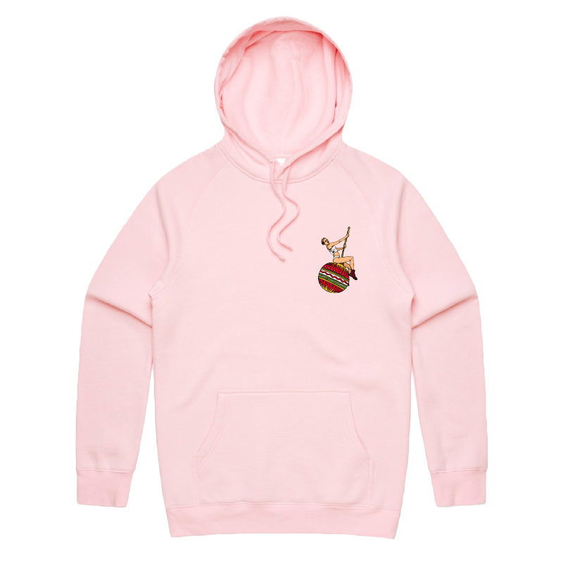 S / Pink / Small Front Print Wrecking Bauble 🎄💥 - Unisex Hoodie