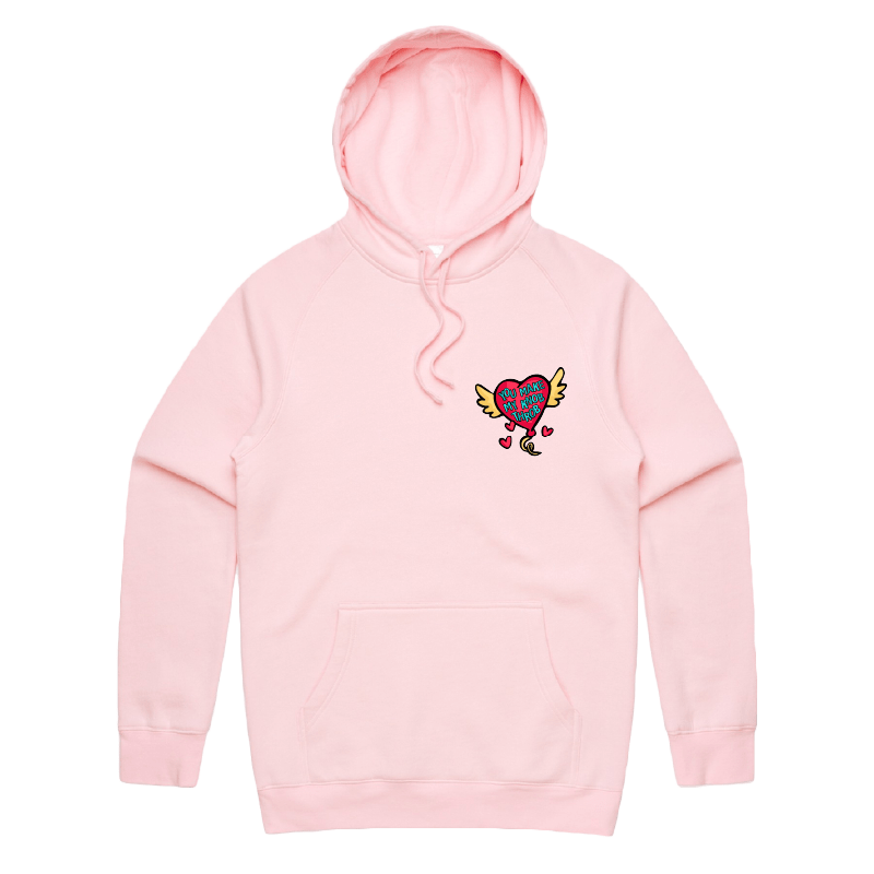 S / Pink / Small Front Print You Make My Knob Throb 🍆🌡️ – Unisex Hoodie