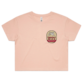 S / Pink Trophy Wife Northern 🍺🏆 – Women's Crop Top