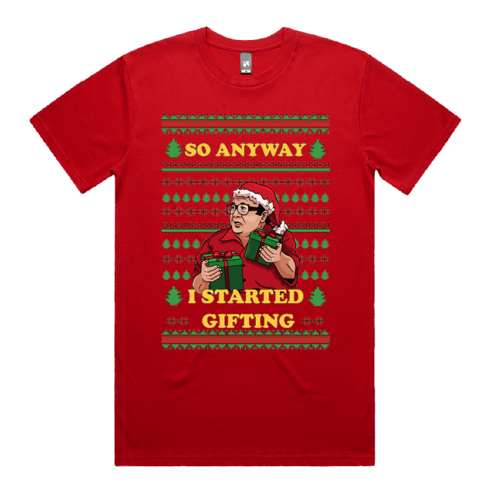 S / Red / Large Front Design Danny DeGift-o 🎁🧑‍🎄 - Men's T Shirt