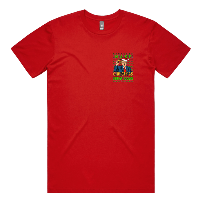 S / Red / Small Front Design Trump Approves Christmas 👌 - Men's T Shirt