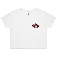 S / White Bat Dad 🦹🏻‍♂️⚾️ - Women's Crop Top