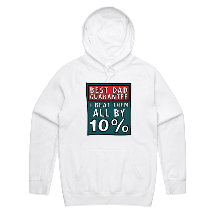 S / White / Large Front Design Best Dad Guarantee 🔨 - Unisex Hoodie