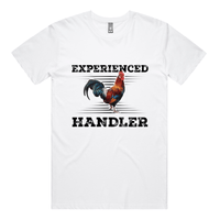 S / White / Large Front Design Experienced 🐔 Handler - Men's T Shirt