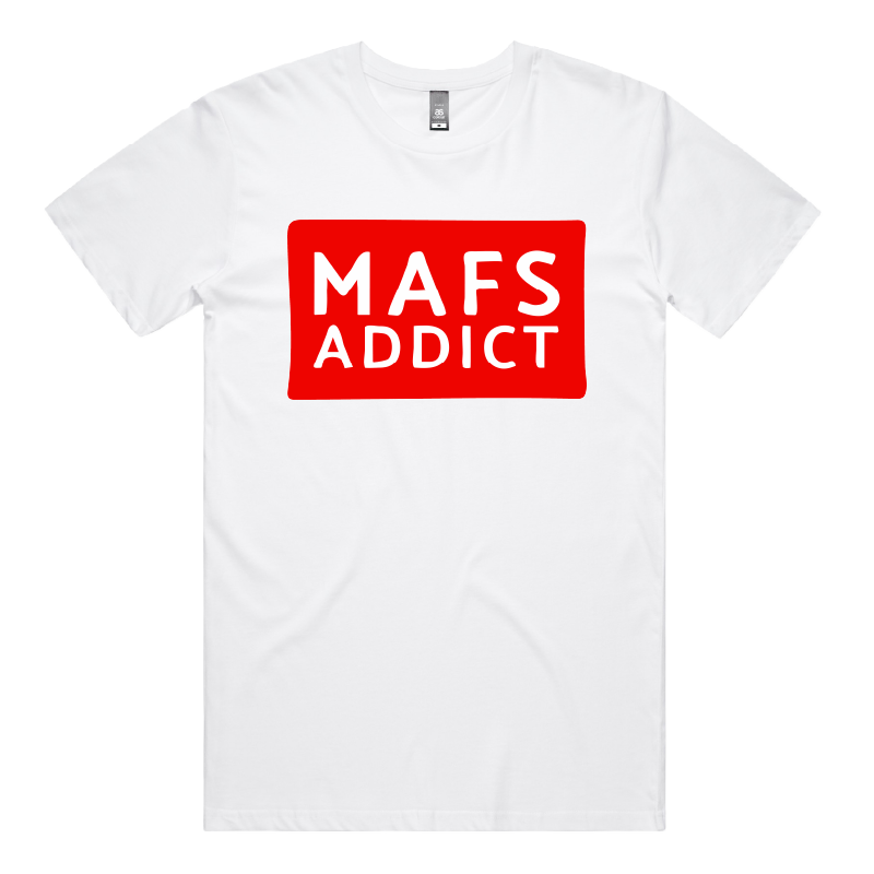 S / White / Large Front Design MAFS Addict 💍🕊️ – Men's T Shirt