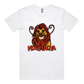 S / White / Large Front Design Moustacha 🦁👨 - Men's T Shirt