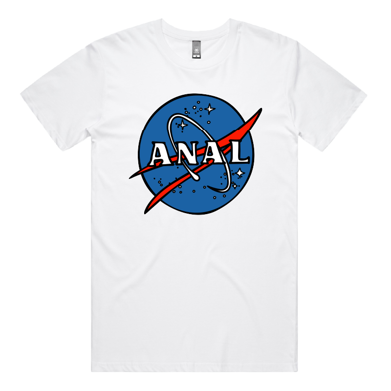 S / White / Large Front Design N-ASS-A 🪐 – Men's T Shirt