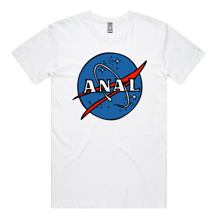 S / White / Large Front Design N-ASS-A 🪐 – Men's T Shirt
