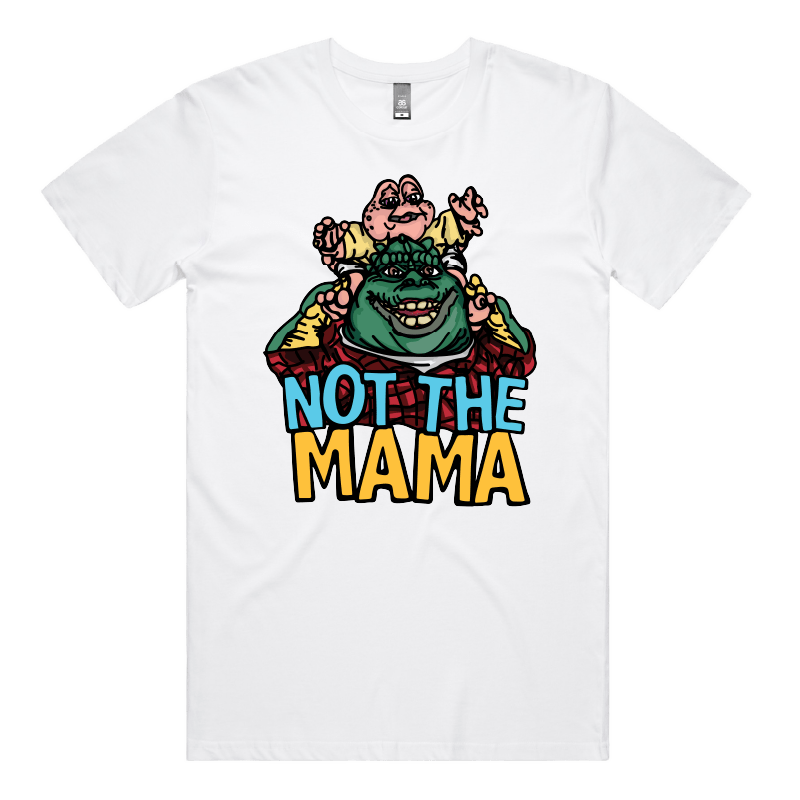 S / White / Large Front Design Not The Mama 🦕🍳 - Men's T Shirt